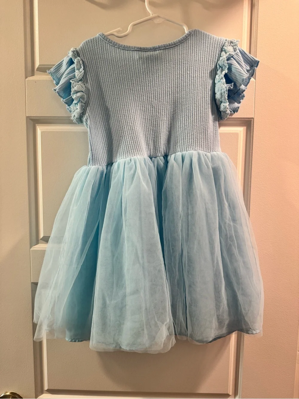 Cat & Jack Sky Blue Tulle Ruffle Sleeve Dress Costume